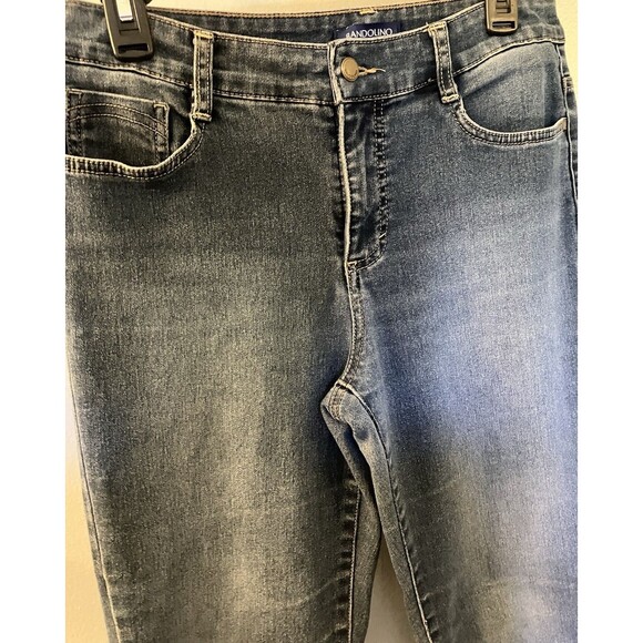 Bandolino Amy Womens Mid Rise Blue Jeans Straight Leg Size 6 - Picture 6 of 8